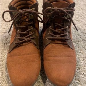 TwoToned suede boots